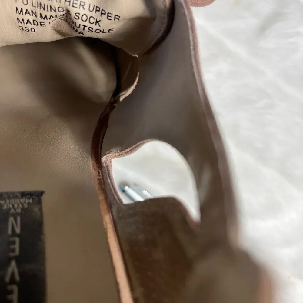 Steven by Steve Madden Pippar Rose gold Leather & PU Oxford platform shoes SZ10B